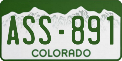 CO license plate ASS891