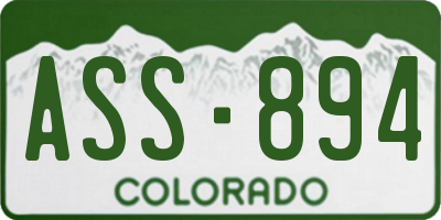 CO license plate ASS894