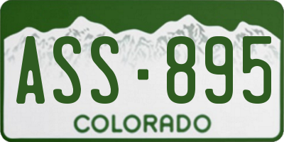 CO license plate ASS895