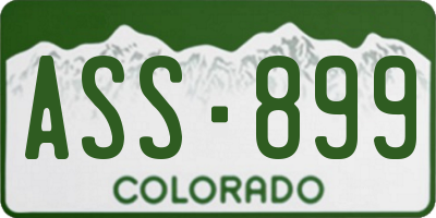 CO license plate ASS899