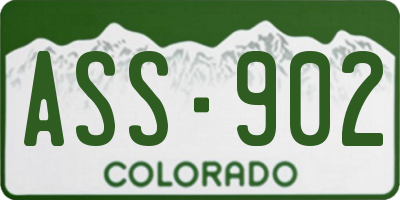 CO license plate ASS902