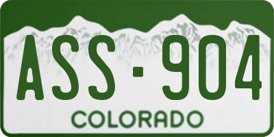 CO license plate ASS904