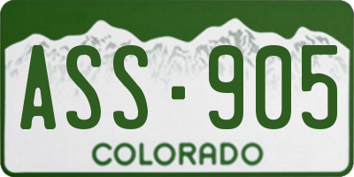 CO license plate ASS905