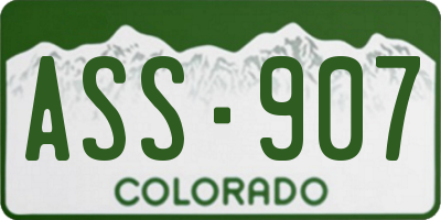 CO license plate ASS907