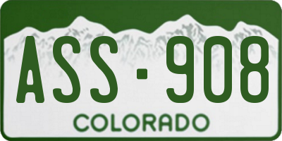 CO license plate ASS908