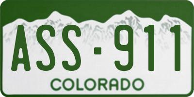 CO license plate ASS911