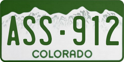 CO license plate ASS912