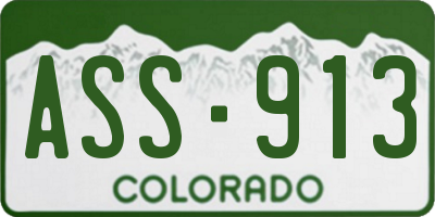 CO license plate ASS913