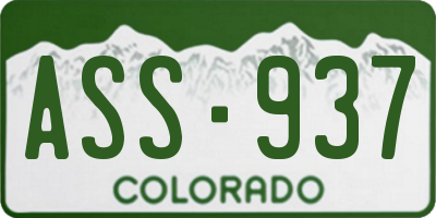 CO license plate ASS937