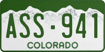 CO license plate ASS941