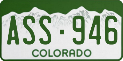 CO license plate ASS946