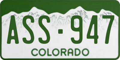 CO license plate ASS947