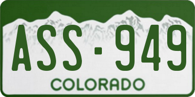 CO license plate ASS949