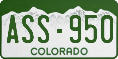 CO license plate ASS950