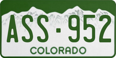 CO license plate ASS952