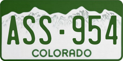 CO license plate ASS954