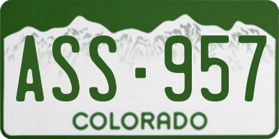 CO license plate ASS957