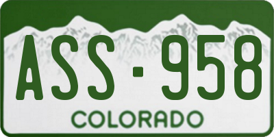 CO license plate ASS958