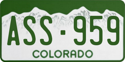 CO license plate ASS959