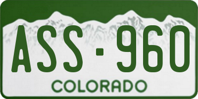 CO license plate ASS960