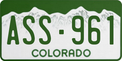 CO license plate ASS961