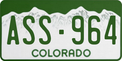 CO license plate ASS964