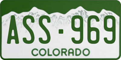 CO license plate ASS969