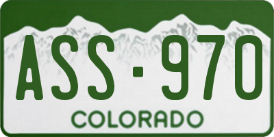 CO license plate ASS970