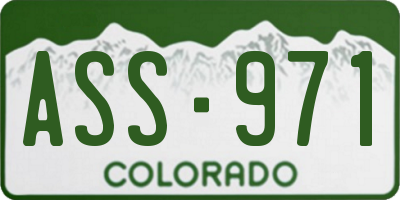 CO license plate ASS971