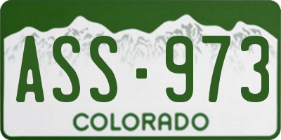 CO license plate ASS973