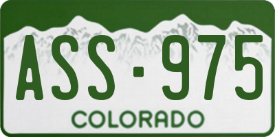 CO license plate ASS975