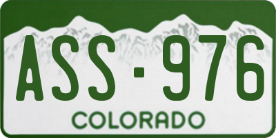 CO license plate ASS976