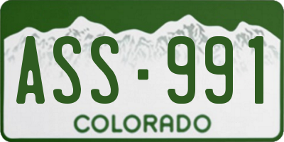 CO license plate ASS991