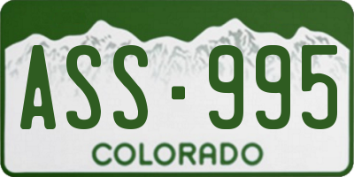 CO license plate ASS995