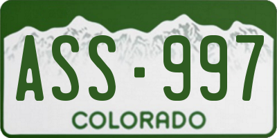 CO license plate ASS997