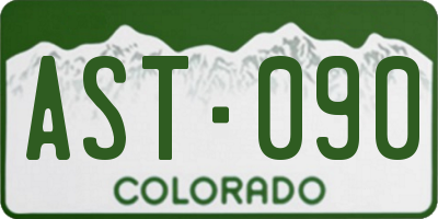 CO license plate AST090