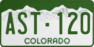 CO license plate AST120