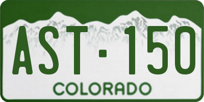 CO license plate AST150