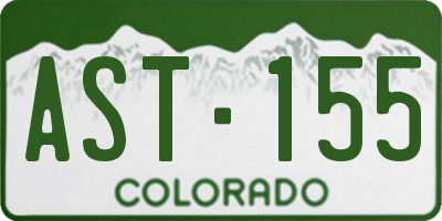 CO license plate AST155