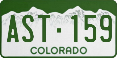 CO license plate AST159