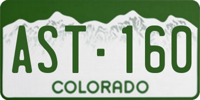 CO license plate AST160