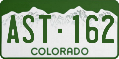 CO license plate AST162