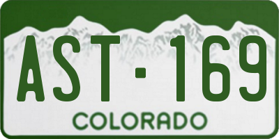 CO license plate AST169