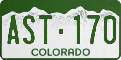 CO license plate AST170