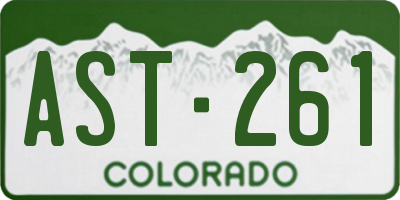 CO license plate AST261