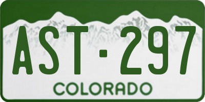 CO license plate AST297
