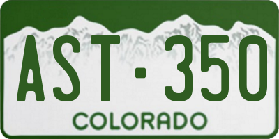 CO license plate AST350
