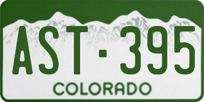 CO license plate AST395