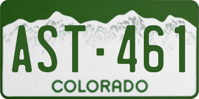 CO license plate AST461