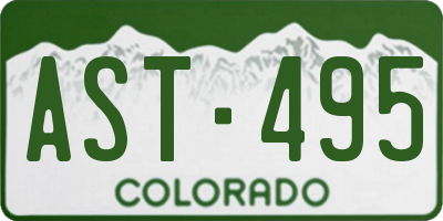 CO license plate AST495